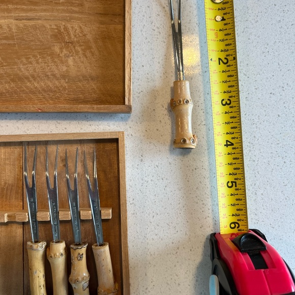 Vintage Bamboo Pickle Forks - Picture 8 of 9